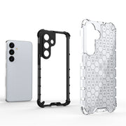 For Samsung Galaxy S24 5G Shockproof Honeycomb Phone Case(Black)