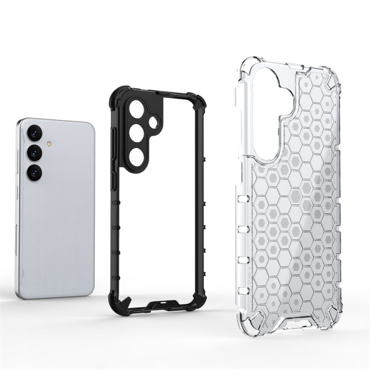 For Samsung Galaxy S24 5G Shockproof Honeycomb Phone Case(Black)