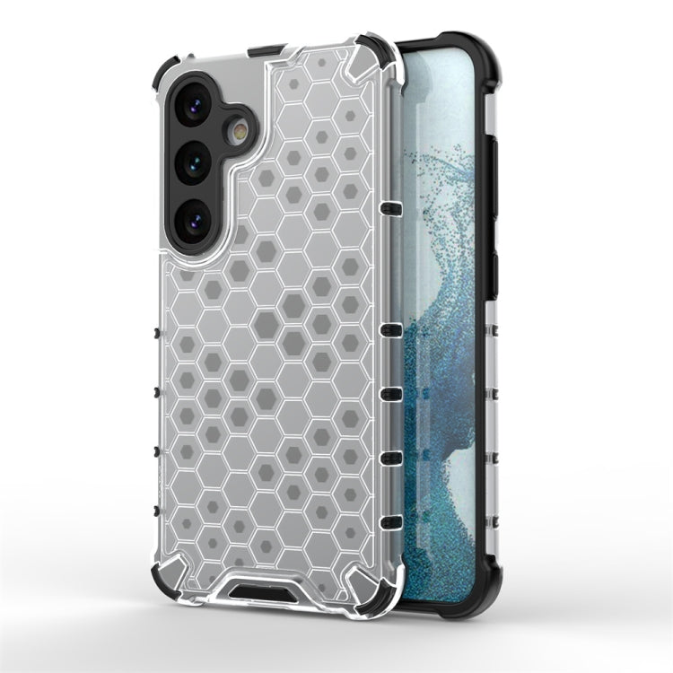 For Samsung Galaxy S24 5G Shockproof Honeycomb Phone Case(White) - Galaxy S24 5G Cases by PMC TechLife | Online Shopping South Africa | PMC TechLife