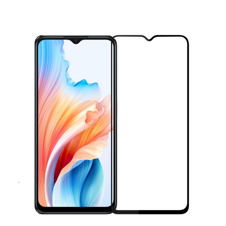 For OPPO A59 2023 MOFI 9H 2.5D Full Screen Tempered Glass Film(Black) - OPPO Tempered Glass by MOFI | Online Shopping South Africa | PMC TechLife | Buy Now Pay Later Mobicred