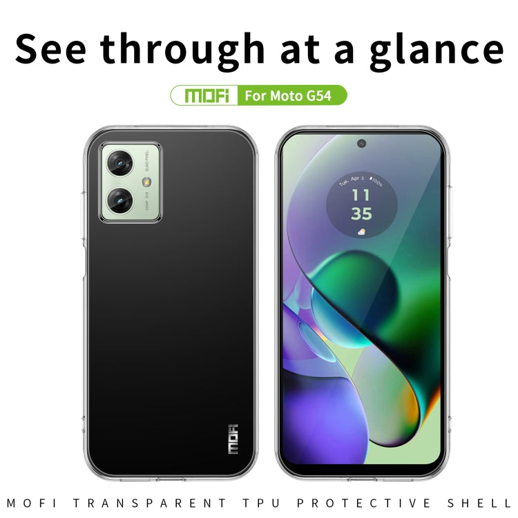 For Motorola Moto G54 MOFI Ming Series Ultra-thin TPU Phone Case(Transparent) - Motorola Cases by MOFI | Online Shopping South Africa | PMC TechLife