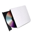 633 Rhombus Pattern USB3.0 Computer Laptop External Optical Drive Burner DVD Write(White) - Rewritable Drive by PMC TechLife | Online Shopping South Africa | PMC TechLife | Buy Now Pay Later Mobicred