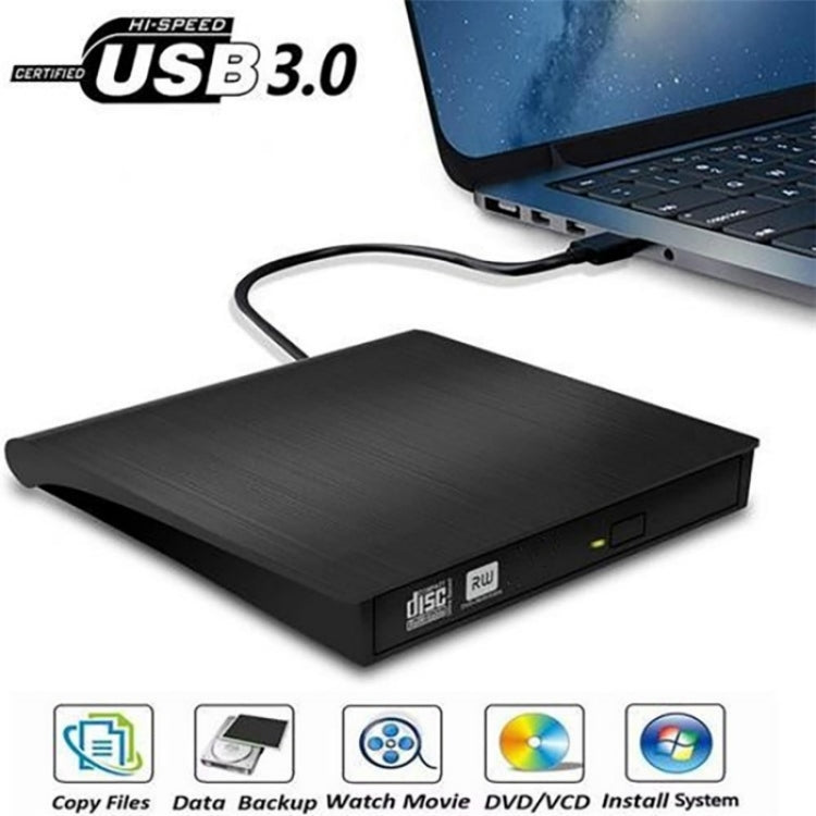 663 High Speed CD DVD Burner USB3.0 Computer Laptop External Optical Drive Burner(White) - free shipping - PMC Jewellery - Order now!
