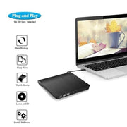 663 High Speed CD DVD Burner USB3.0 Computer Laptop External Optical Drive Burner(White)