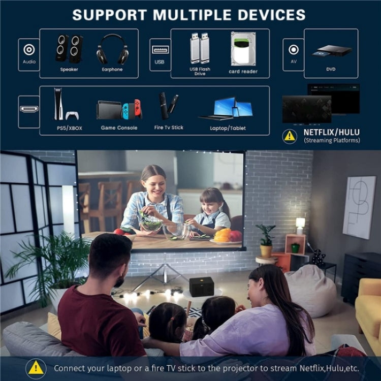 Y7 Portable HD Projector Media Player(US Plug)