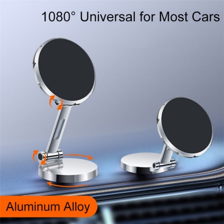 G158 360-Degree Rotating Metal Phone Stand Dashboard Folding Magnetic Car Mount(Gray) - Car Holders by PMC TechLife | Online Shopping South Africa | PMC TechLife | Buy Now Pay Later Mobicred