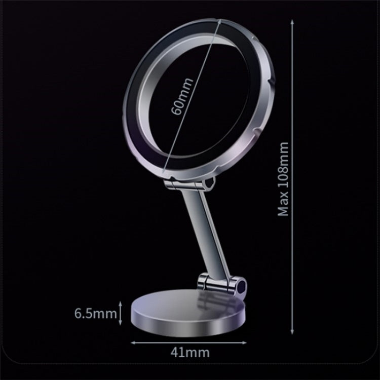 G118 1080-Degree Rotating Folding Magnetic Phone Holder Dashboard Suction Cup Car Mount(Silver) - Car Holders by PMC TechLife | Online Shopping South Africa | PMC TechLife | Buy Now Pay Later Mobicred