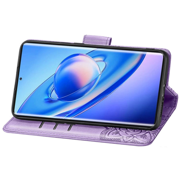 For Blackview A200 Pro Butterfly Love Flower Embossed Leather Phone Case(Lavender) - More Brand by PMC TechLife | Online Shopping South Africa | PMC TechLife