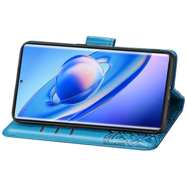 For Blackview A200 Pro Butterfly Love Flower Embossed Leather Phone Case(Blue) - More Brand by PMC TechLife | Online Shopping South Africa | PMC TechLife