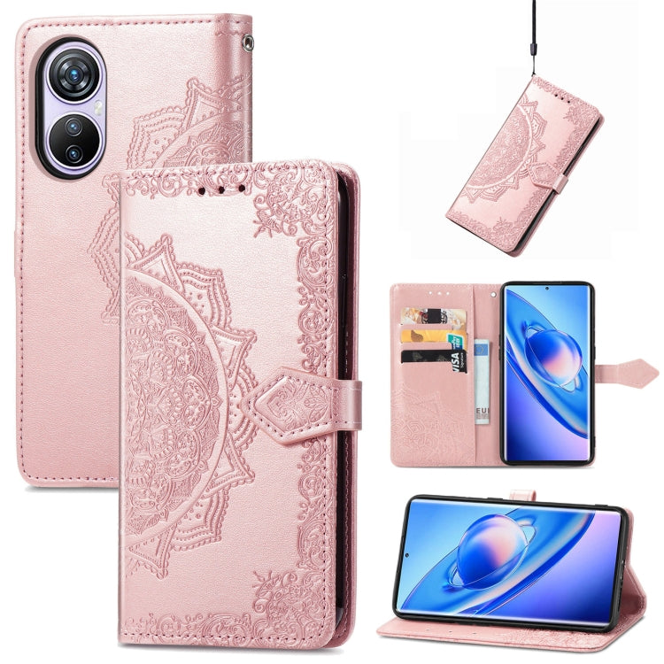 For Blackview A200 Pro Mandala Flower Embossed Leather Phone Case(Rose Gold) - More Brand by PMC TechLife | Online Shopping South Africa | PMC TechLife