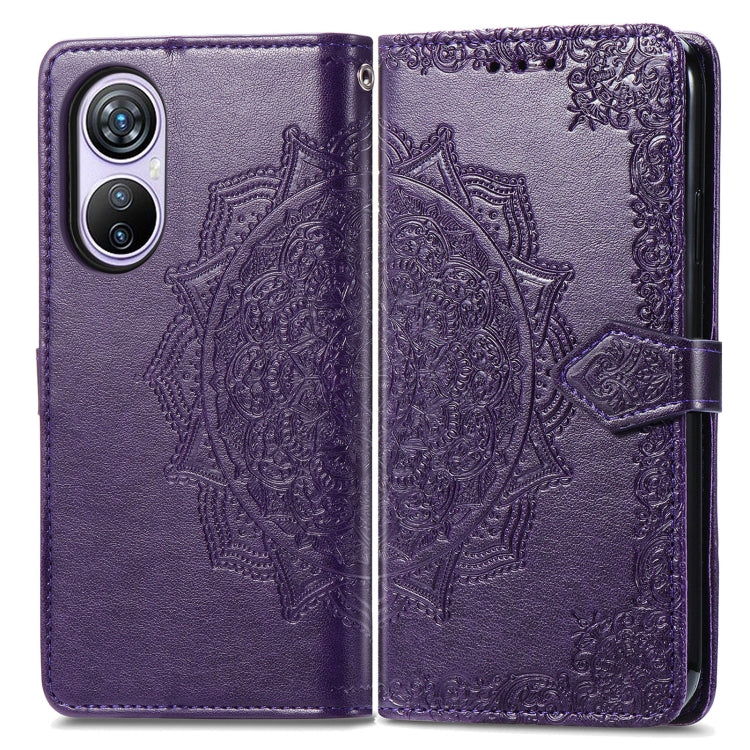 For Blackview A200 Pro Mandala Flower Embossed Leather Phone Case(Purple) - More Brand by PMC TechLife | Online Shopping South Africa | PMC TechLife | Buy Now Pay Later Mobicred
