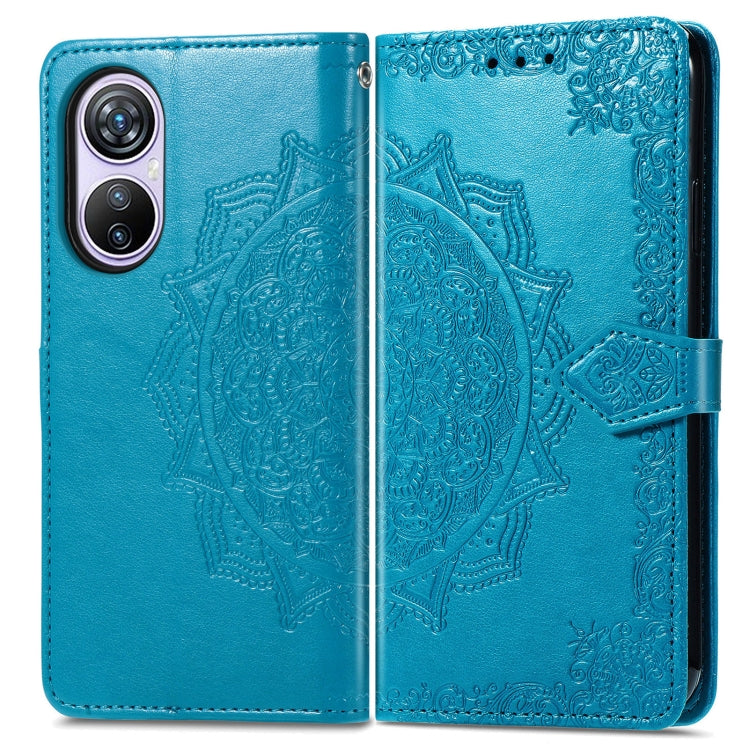 For Blackview A200 Pro Mandala Flower Embossed Leather Phone Case(Blue) - More Brand by PMC TechLife | Online Shopping South Africa | PMC TechLife | Buy Now Pay Later Mobicred