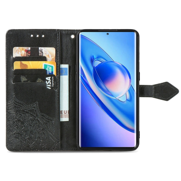 For Blackview A200 Pro Mandala Flower Embossed Leather Phone Case(Black) - More Brand by PMC TechLife | Online Shopping South Africa | PMC TechLife | Buy Now Pay Later Mobicred