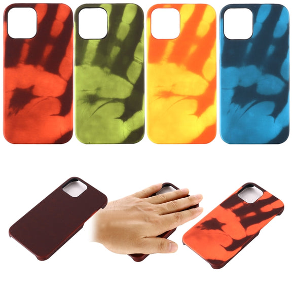 For iPhone 15 Pro Max Thermal Sensor Discoloration Silicone Phone Case(Black Blue)