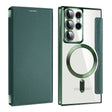For Samsung Galaxy S22 Ultra 5G Shield MagSafe RFID Anti-theft Leather Phone Case(Green) - free shipping - PMC TechLife - Order now!