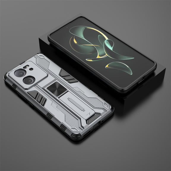 For Xiaomi 13T Pro Supersonic Armor PC Hybrid TPU Phone Case(Grey)