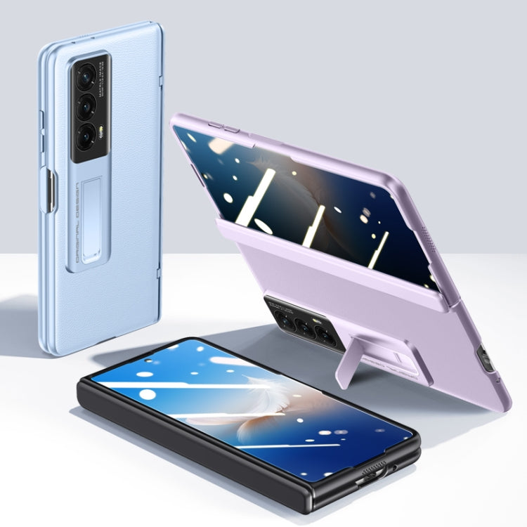 For Honor Magic Vs2 Pioneer Skin-Feel Case-film Integral Hinge Shockproof Phone Case(Purple) - Honor Cases by PMC TechLife | Online Shopping South Africa | PMC TechLife | Buy Now Pay Later Mobicred