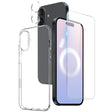 For iPhone 16 NORTHJO 3 in 1 TPU Phone Case with Screen Film and Lens Film(Clear) - iPhone 16 Cases by NORTHJO | Online Shopping South Africa | PMC TechLife | Buy Now Pay Later Mobicred
