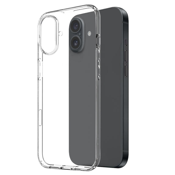 For iPhone 16 NORTHJO 3 in 1 TPU Phone Case with Screen Film and Lens Film(Clear)