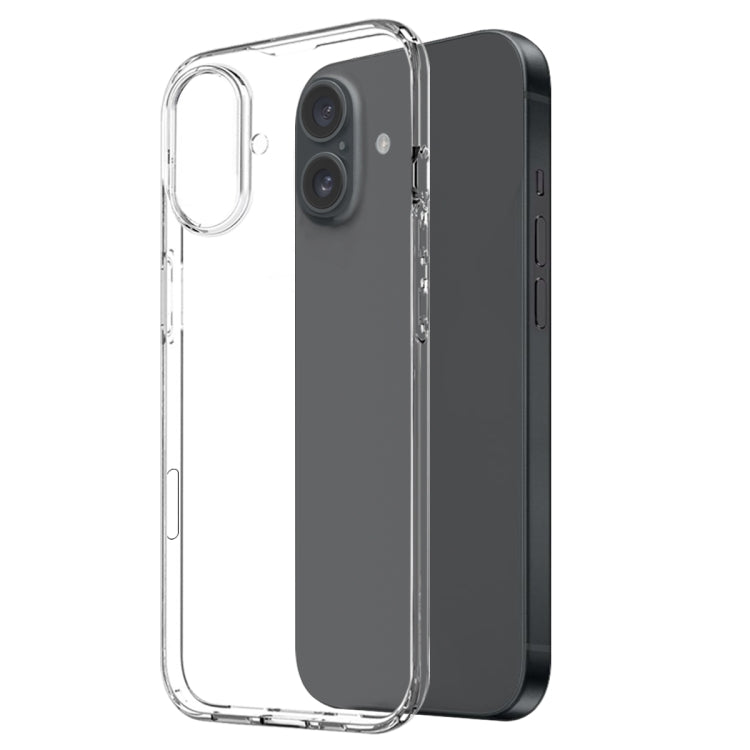 For iPhone 16 NORTHJO 3 in 1 TPU Phone Case with Screen Film and Lens Film(Clear)