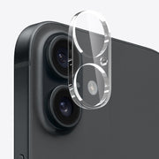 For iPhone 16 NORTHJO 3 in 1 TPU Phone Case with Screen Film and Lens Film(Clear)
