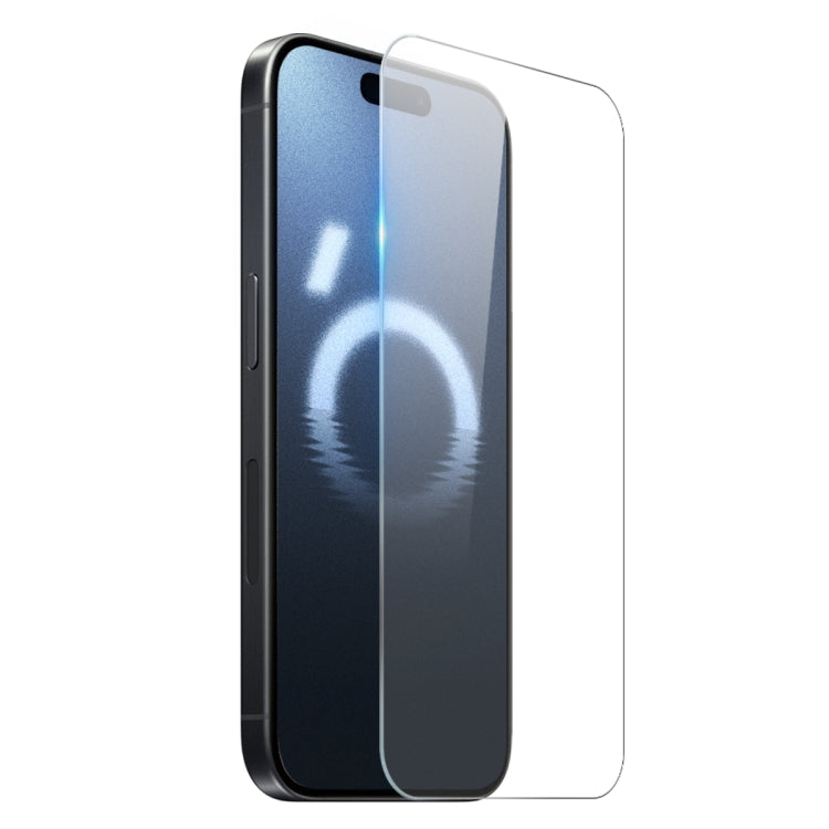 For iPhone 16 Pro NORTHJO 3 in 1 TPU Phone Case with Screen Film and Lens Film(Clear)
