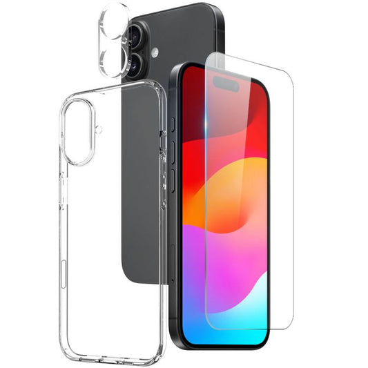 For iPhone 17 NORTHJO 3 in 1 TPU Phone Case with Screen Film and Lens Film(Clear) - iPhone 17 Cases by NORTHJO | Online Shopping South Africa | PMC Jewellery | Buy Now Pay Later Mobicred