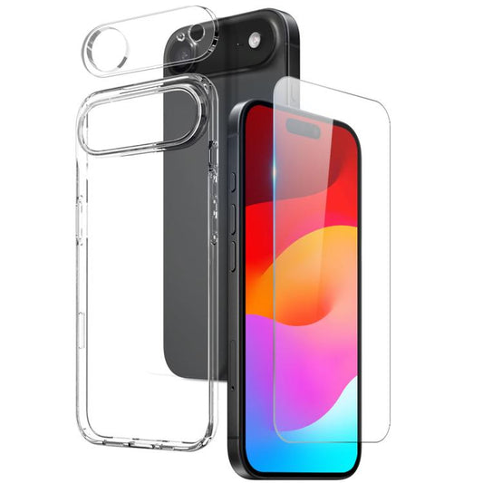For iPhone 17 Air NORTHJO 3 in 1 TPU Phone Case with Screen Film and Lens Film(Clear) - iPhone 17 Air Cases by NORTHJO | Online Shopping South Africa | PMC Jewellery | Buy Now Pay Later Mobicred