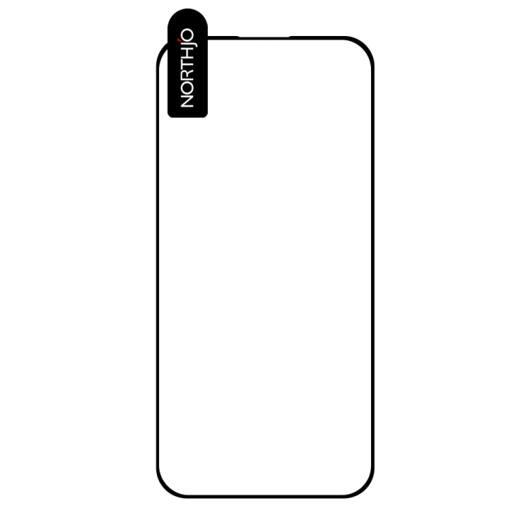For iPhone 15 Pro Max NORTHJO A++ Screen Protector Full Glue Silk Printing Tempered Glass Film(Black)