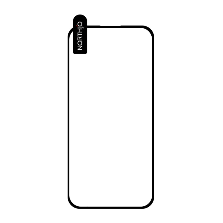 For iPhone 16 Pro NORTHJO A++ Screen Protector Full Glue Silk Printing Tempered Glass Film(Black)