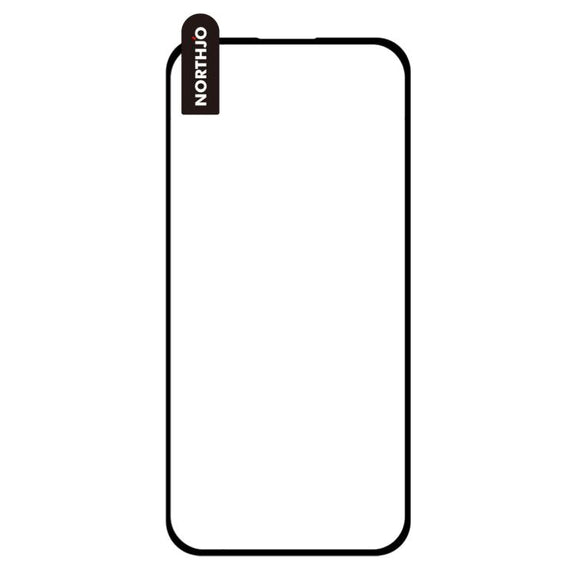 For iPhone 17 NORTHJO A++ Screen Protector Full Glue Silk Printing Tempered Glass Film(Black)