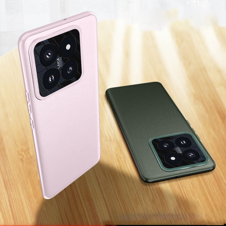 For Xiaomi 14 Plain-leather All-inclusive Shockproof Phone Case(White) - free shipping - PMC TechLife - Order now!