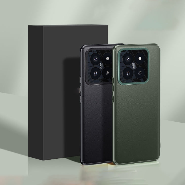 For Xiaomi 14 Plain-leather All-inclusive Shockproof Phone Case(White) - free shipping - PMC TechLife - Order now!