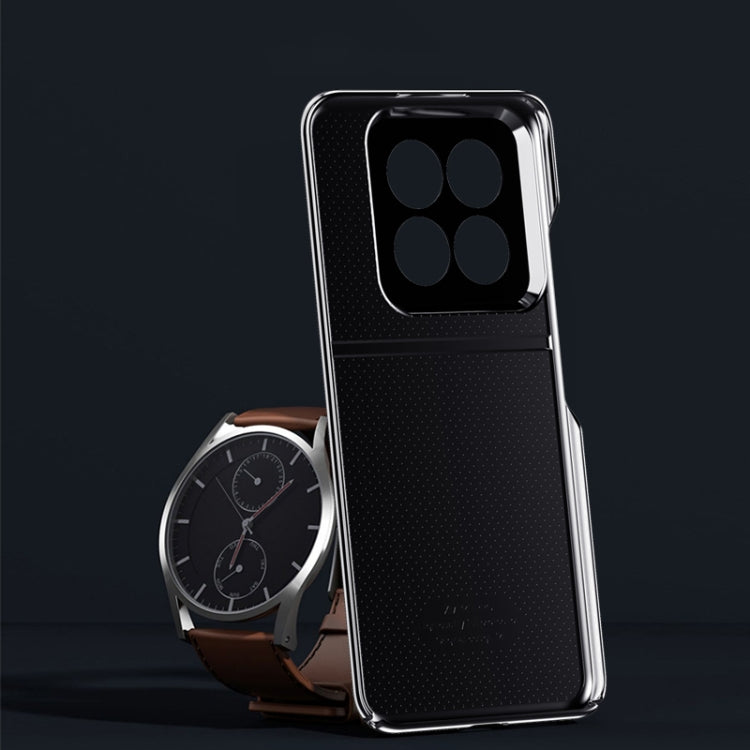 For Xiaomi 14 Electroplating Plain-leather All-inclusive Shockproof Phone Case(Green) - 14 Cases by PMC TechLife | Online Shopping South Africa | PMC TechLife