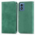For Motorola Moto G Play 2024 Retro Skin Feel Magnetic Flip Leather Phone Case(Green) - Motorola Cases by PMC Jewellery | Online Shopping South Africa | PMC Jewellery | Buy Now Pay Later Mobicred