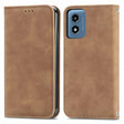 For Motorola Moto G Play 2024 Retro Skin Feel Magnetic Flip Leather Phone Case(Brown) - Motorola Cases by PMC Jewellery | Online Shopping South Africa | PMC Jewellery | Buy Now Pay Later Mobicred