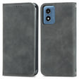 For Motorola Moto G Play 2024 Retro Skin Feel Magnetic Flip Leather Phone Case(Grey) - Motorola Cases by PMC Jewellery | Online Shopping South Africa | PMC Jewellery | Buy Now Pay Later Mobicred