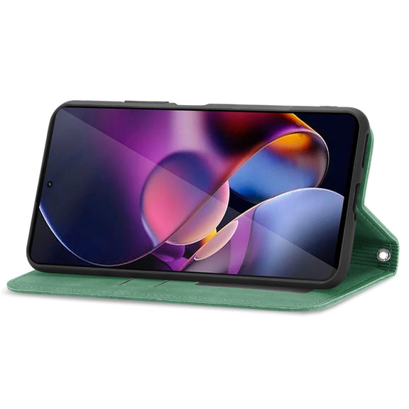 For Motorola Moto G Stylus 5G 2024 Retro Skin Feel Magnetic Flip Leather Phone Case(Green)