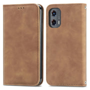 For Motorola Moto G Stylus 5G 2024 Retro Skin Feel Magnetic Flip Leather Phone Case(Brown)