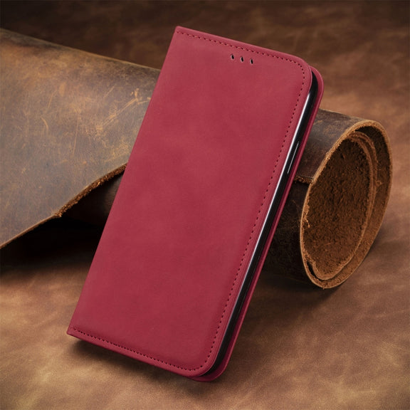 For Motorola Moto G Stylus 5G 2024 Retro Skin Feel Magnetic Flip Leather Phone Case(Red)