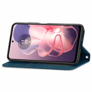 For Motorola Moto G Power 5G 2024 Retro Skin Feel Magnetic Flip Leather Phone Case(Blue)
