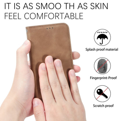 For Motorola Edge 2024 Retro Skin Feel Magnetic Flip Leather Phone Case(Black) - Motorola Cases by PMC Jewellery | Online Shopping South Africa | PMC Jewellery | Buy Now Pay Later Mobicred