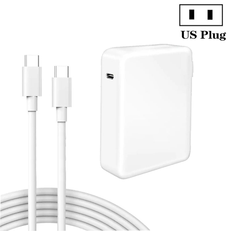PD3.1 140W USB-C PD Laptop Power Adapter + 2m 5A USB-C to USB-C Data Cable US Plug - Cable & Adapter by PMC Jewellery | Online Shopping South Africa | PMC Jewellery | Buy Now Pay Later Mobicred