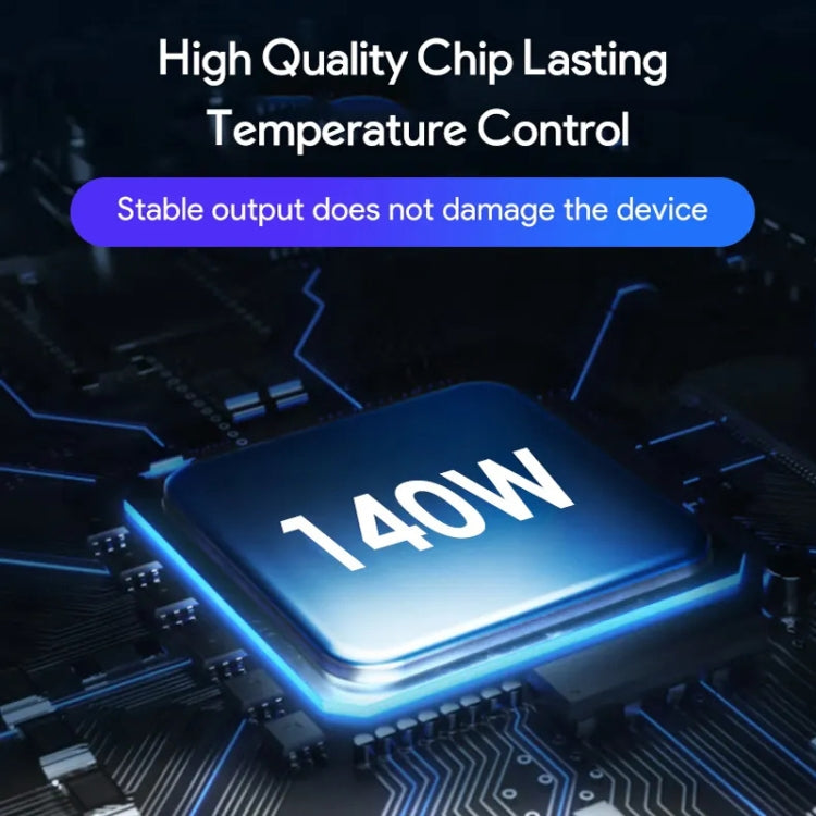 PD3.1 140W USB-C PD Laptop Power Adapter + 2m 5A USB-C to USB-C Data Cable US Plug - Cable & Adapter by PMC Jewellery | Online Shopping South Africa | PMC Jewellery | Buy Now Pay Later Mobicred