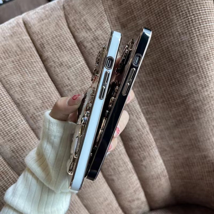 For Samsung Galaxy A34 5G Electroplating Astronaut Holder Phone Case(White) - Galaxy Phone Cases by PMC TechLife | Online Shopping South Africa | PMC TechLife