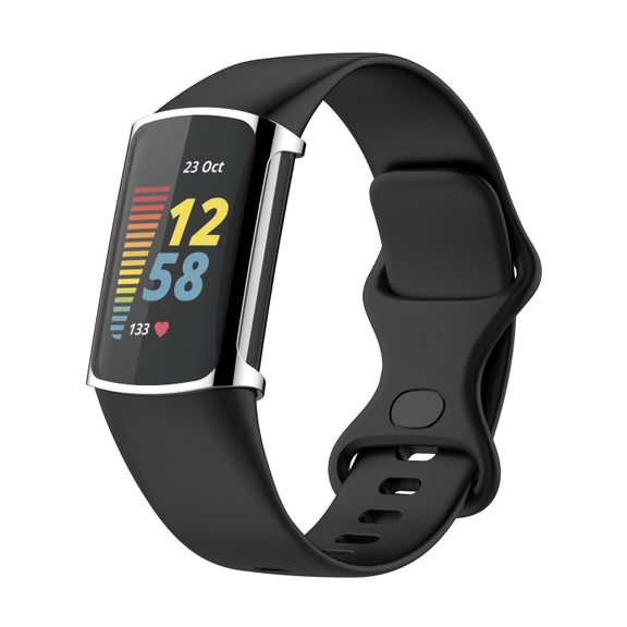 For Fitbit Charge 6 / 5 TPU Shell + Film Integrated Watch Protective Case(White)