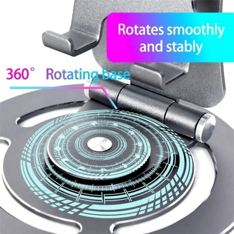 G60 Portable Folding 360-Degree Rotating Desktop Phone Tablet Holder(Silver) - Stand by PMC TechLife | Online Shopping South Africa | PMC TechLife | Buy Now Pay Later Mobicred
