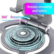 G60 Portable Folding 360-Degree Rotating Desktop Phone Tablet Holder(Silver)