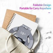 G60 Portable Folding 360-Degree Rotating Desktop Phone Tablet Holder(Black)