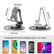 G60 Portable Folding 360-Degree Rotating Desktop Phone Tablet Holder(Grey)